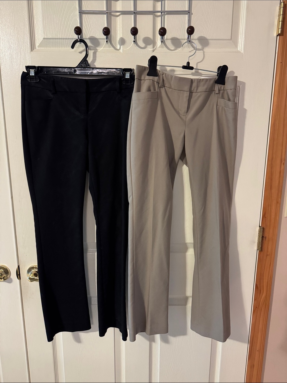Express Women's Straight-Leg Dress Pants - Black and Taupe